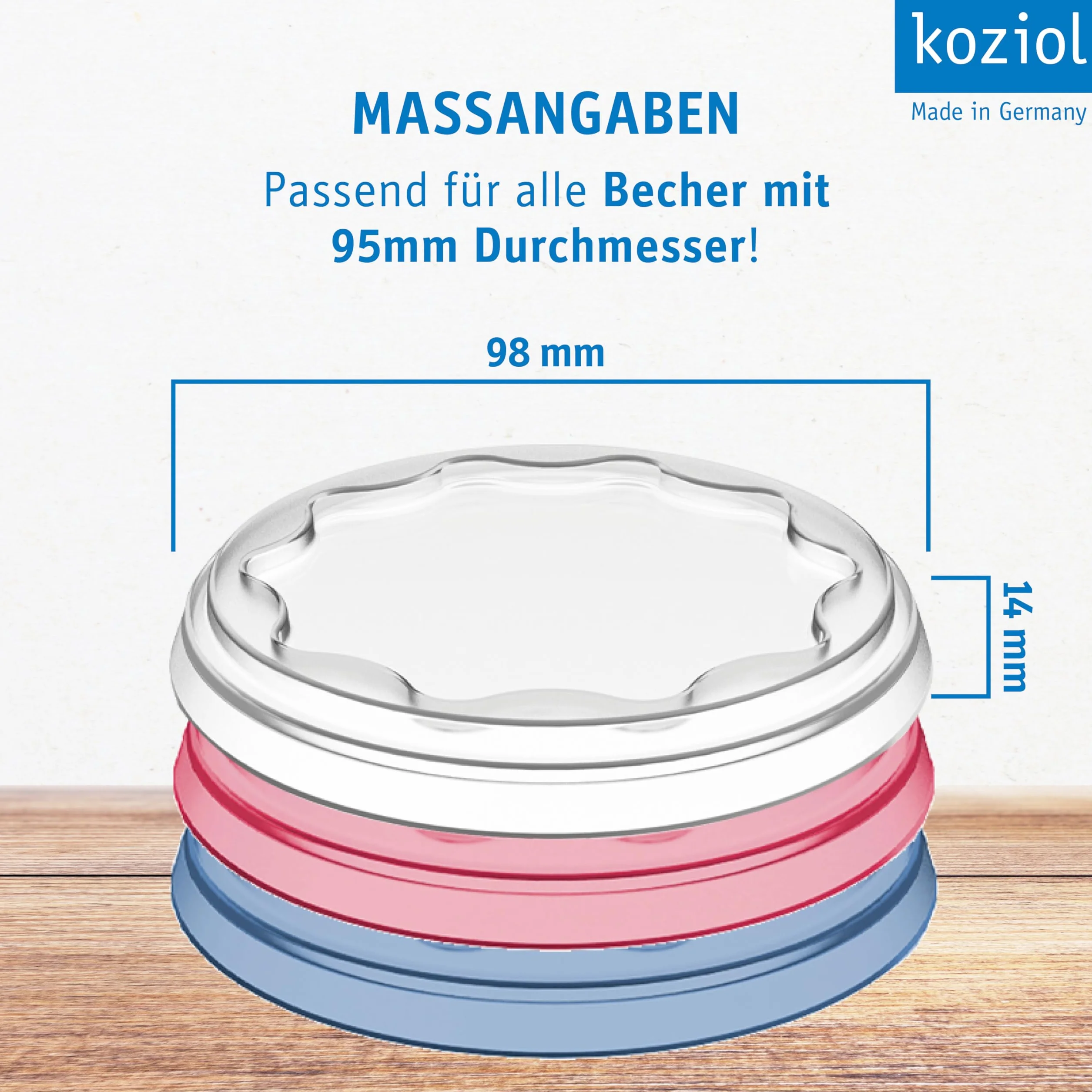 Koziol Pokrywka wielokrotnego użytku Fresh 3-częściowy zestaw 3239293, tworzywo sztuczne