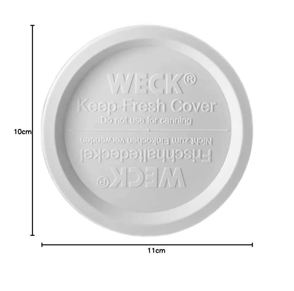 Weck 10 oryginalnych pokrywek na żywność marki RR100