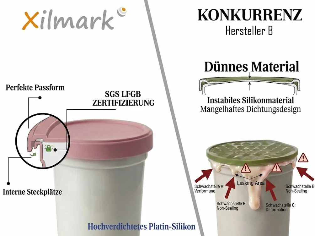 Pokrywka Wielokrotnego Użytku Na Jogurt 500 g, Silikonowa Do Puszek, Z Tworzywa Sztucznego